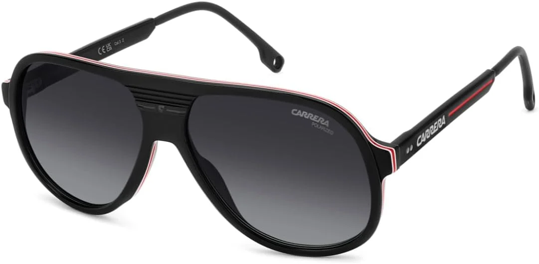 عینک آفتابی مردانه مشکی Carrera C SPORT 07/S 807/WJ، استاندارد، سایز 59