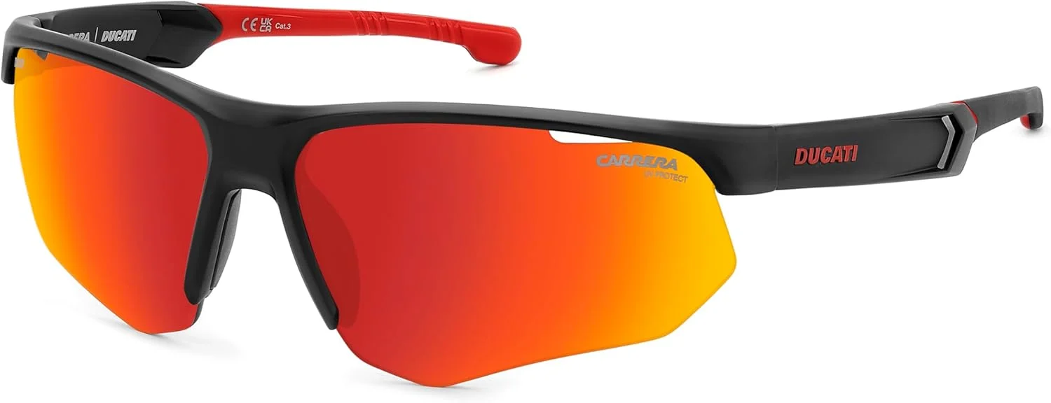 عینک آفتابی مردانه مستطیلی CARRERA DUCATI CARDUC 044/S، سایز 69 میلی متر، مشکی مات