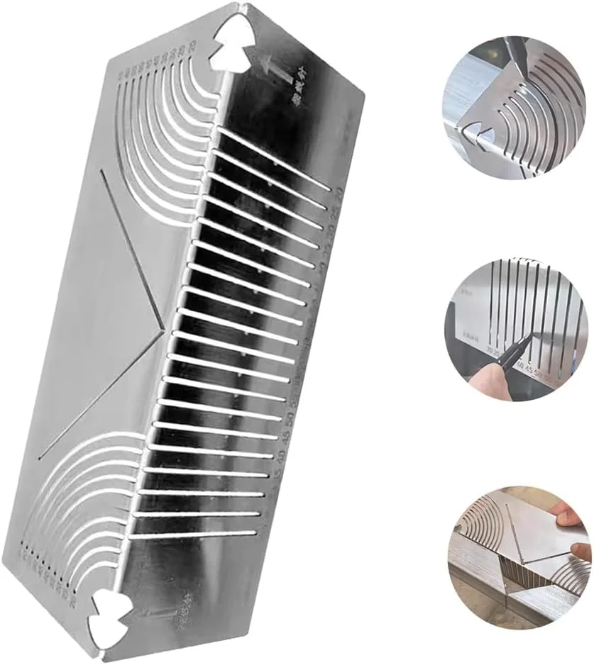 ابزار علامت گذاری زاویه و قوس قابل تنظیم Azonee، خط کش فلزی دو منظوره برای لوله های مربعی و گرد، ایده آل برای فلزکاری، جوشکاری، مهندسی و ساخت و ساز (سایز کوچک 20-65)