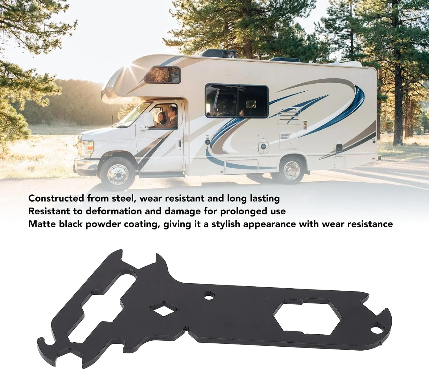 ابزار چندکاره جیاوو DTY، فولادی 14 در 1 شامل ابزارهای جداگانه ریگر، سیم لخت کن مهره بالدار، درب بازکن بطری، ابزار استیج هند برای خودروهای RV و کشتی ها، مشکی