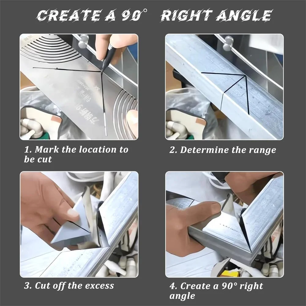 ابزار علامت گذاری زاویه و قوس قابل تنظیم Azonee، خط کش فلزی دو منظوره برای لوله های مربعی و گرد، ایده آل برای فلزکاری، جوشکاری، مهندسی و ساخت و ساز (سایز کوچک 20-65)