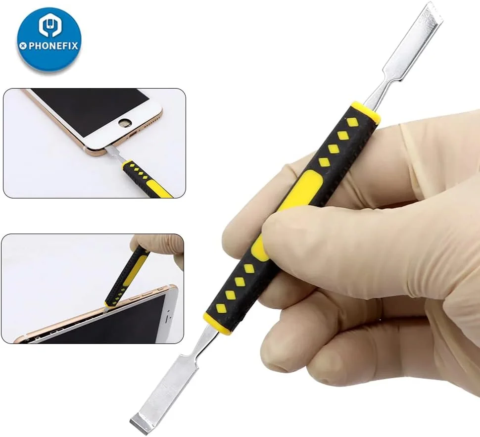 ست ابزار تعمیرات 6 در 1 روبیک، اهرم، میله اهرمی، دو سر، برای باز کردن و جداسازی موبایل، تلفن، کامپیوتر، خراشنده، مجموعه اسپاجر فلزی دو طرفه