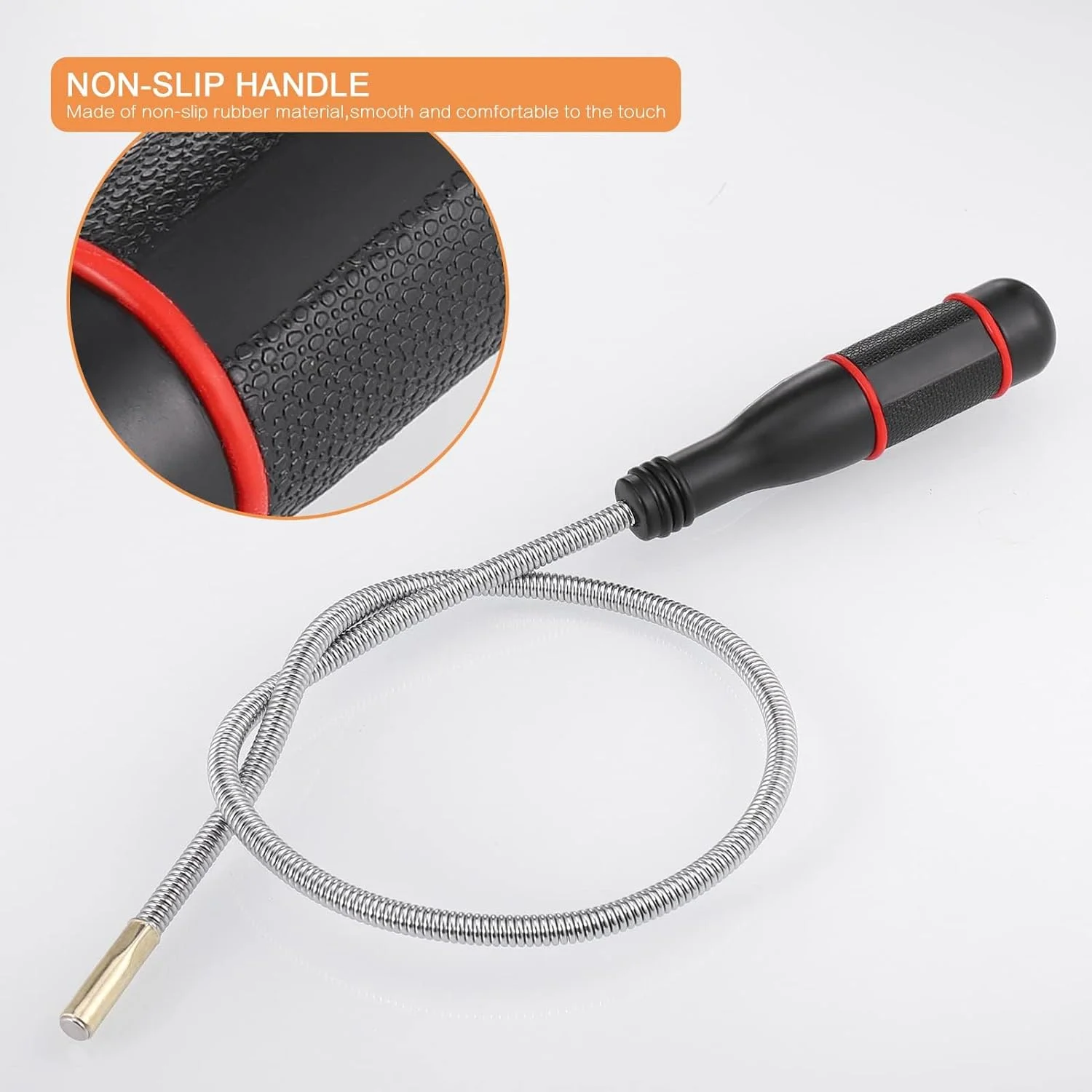 ابزار آهنربایی جمع‌کننده، ابزار بازیابی مغناطیسی جمع‌شونده استیل 60 سانتی‌متری برای مکانیک‌ها، تعمیر خودرو، قطعات فلزی دور از دسترس، ابزار جمع‌کننده دستی