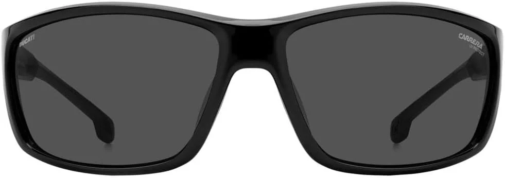 عینک آفتابی مردانه کاررا دوکاتی Carduc 002/S مستطیلی تمام فریم غیر پلاریزه، عرض لنز 68 میلی متر، مشکی/خاکستری