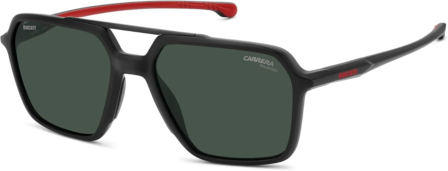 عینک آفتابی مردانه مستطیلی CARRERA DUCATI CARDUC 042/S، سایز 55 میلی متر، مشکی مات