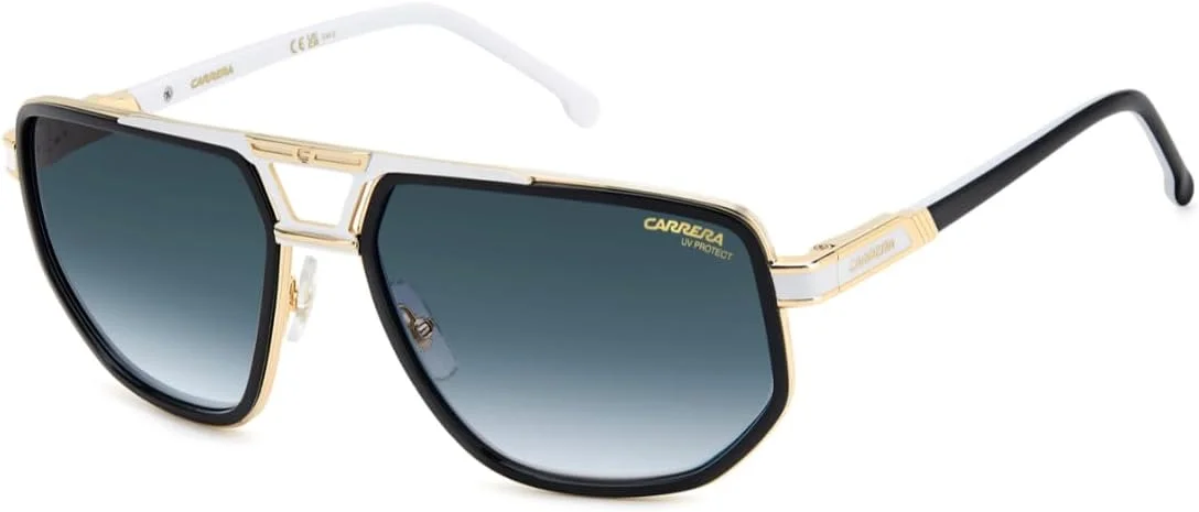عینک آفتابی مردانه مشکی سفید Carrera 1072/S 80S/08 سایز استاندارد