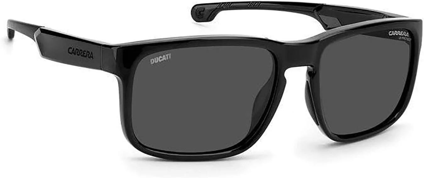 عینک آفتابی مردانه CARRERA DUCATI CARDUC 001/S 57mm مشکی، مستطیلی، لنز خاکستری غیر پلاریزه