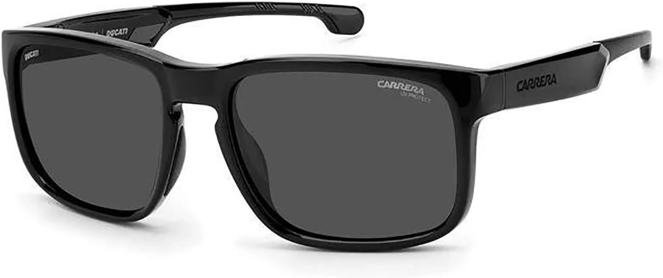 عینک آفتابی مردانه CARRERA DUCATI CARDUC 001/S 57mm مشکی، مستطیلی، لنز خاکستری غیر پلاریزه