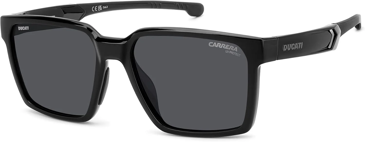 عینک آفتابی مردانه مستطیلی شکل CARRERA DUCATI CARDUC 045/S، سایز 56 میلی متر، مشکی