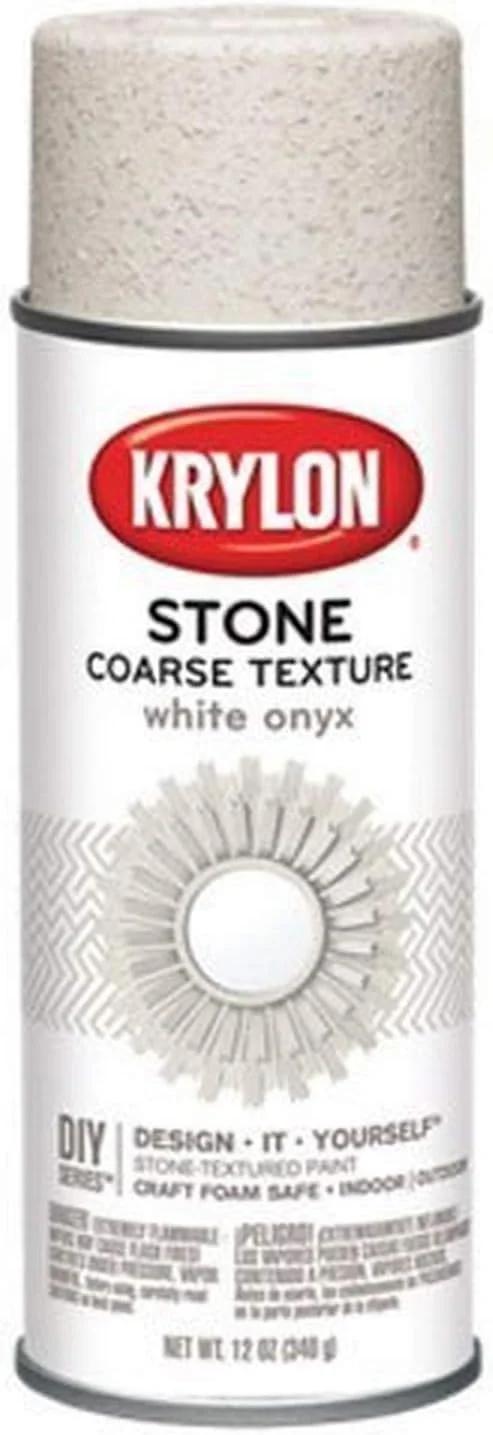 اسپری رنگ بافت دار سنگی زبر Krylon K18213، اونیکس سفید، 340 گرم