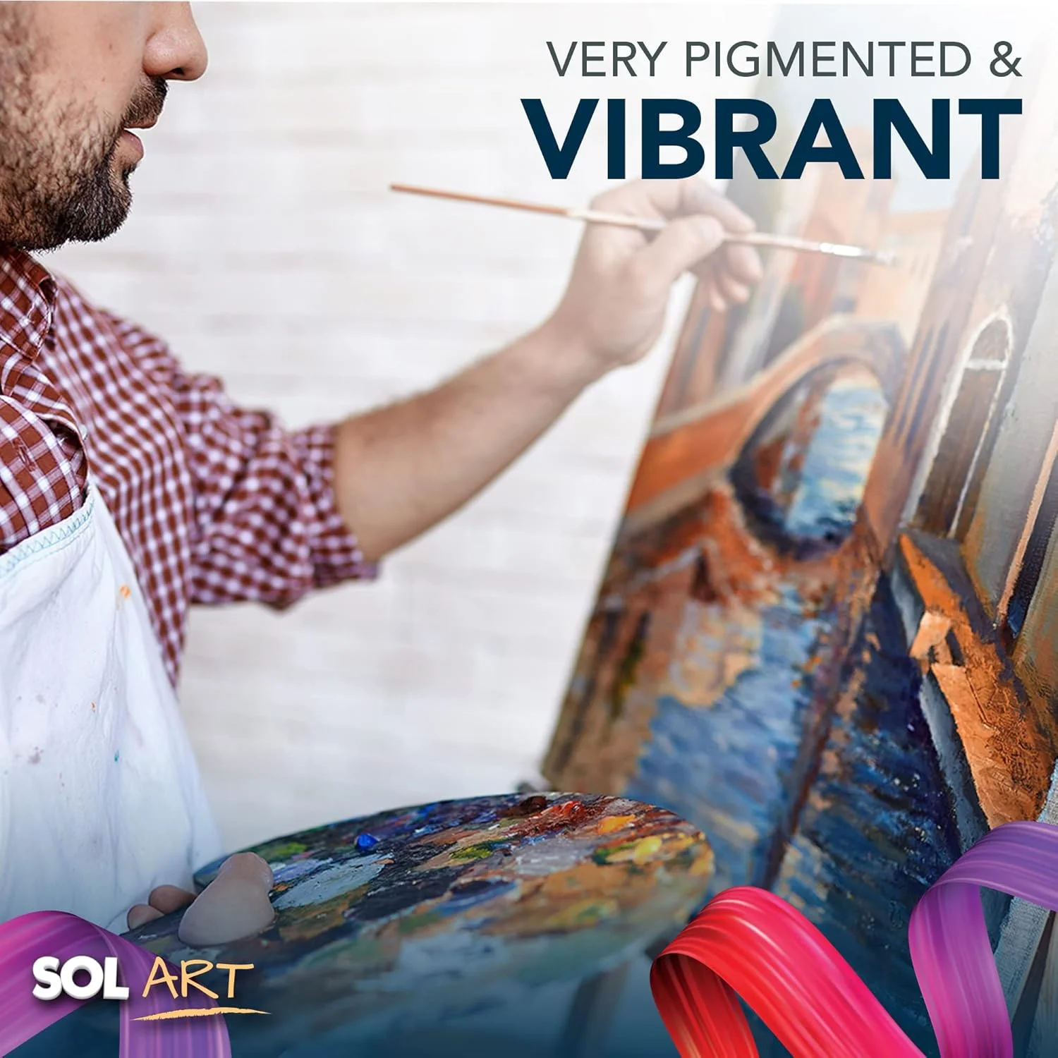 ست رنگ اکریلیک 12 عددی SOL | 8 رنگ 120 میلی لیتری + 4 قلم مو | برای هنرمندان، هنر، صنایع دستی، سرامیک، بوم | کیت اکریلیک ست رنگ اکریلیک 12 عددی SOL | 8 رنگ 120 میلی لیتری + 4 قلم مو | برای هنرمندان، هنر، صنایع دستی، سرامیک، بوم | کیت اکریلیک