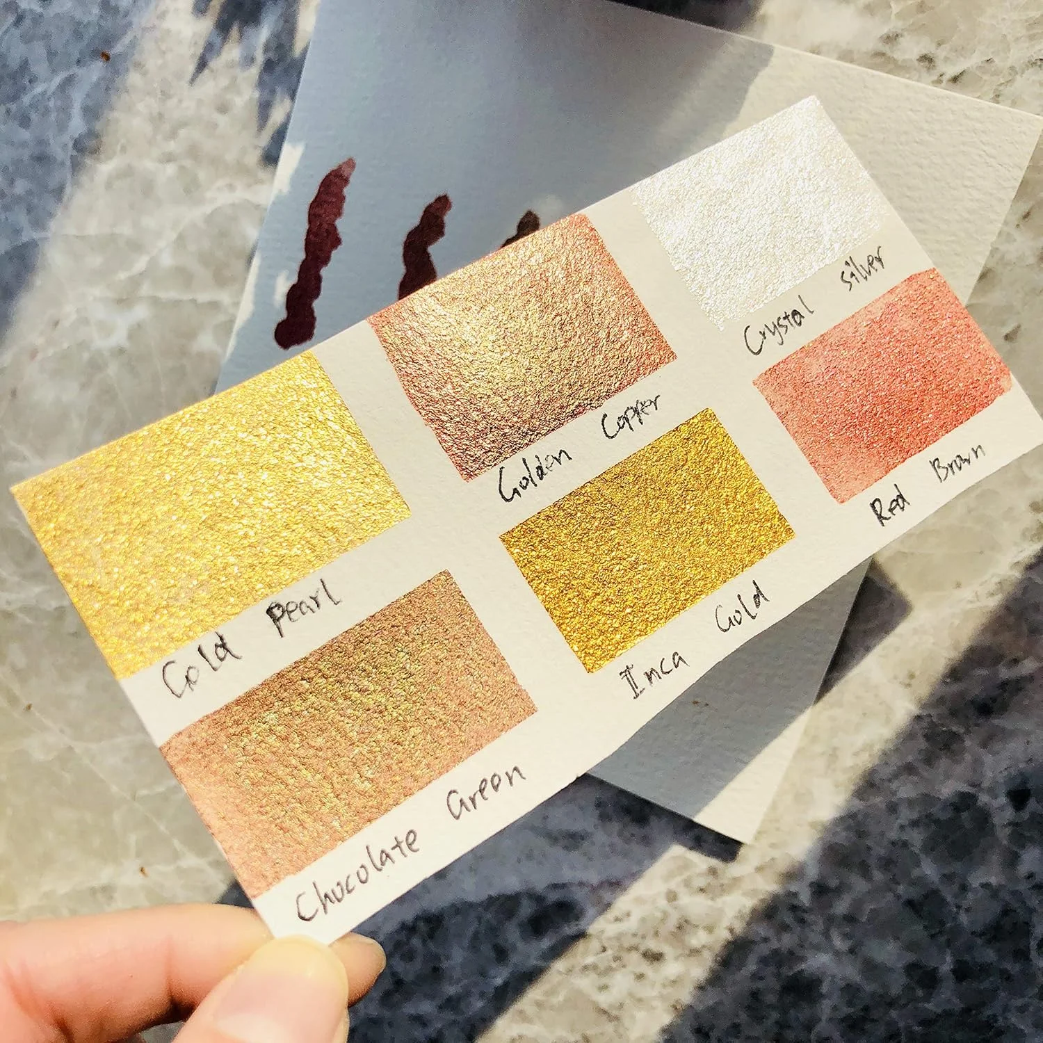 مجموعه رنگ آبرنگ دست ساز گالری هنری CSY - 6 رنگ طلایی متالیک نیمه تابه ای، آبرنگ جامد اکلیلی - جعبه فلزی آبرنگ صدفی درخشان برای هنرمندان، دانشجویان و علاقه مندان مجموعه رنگ آبرنگ دست ساز گالری هنری CSY - 6 رنگ طلایی متالیک نیمه تابه ای، آبرنگ جامد اکلیلی - جعبه فلزی آبرنگ صدفی درخشان برای هنرمندان، دانشجویان و علاقه مندان