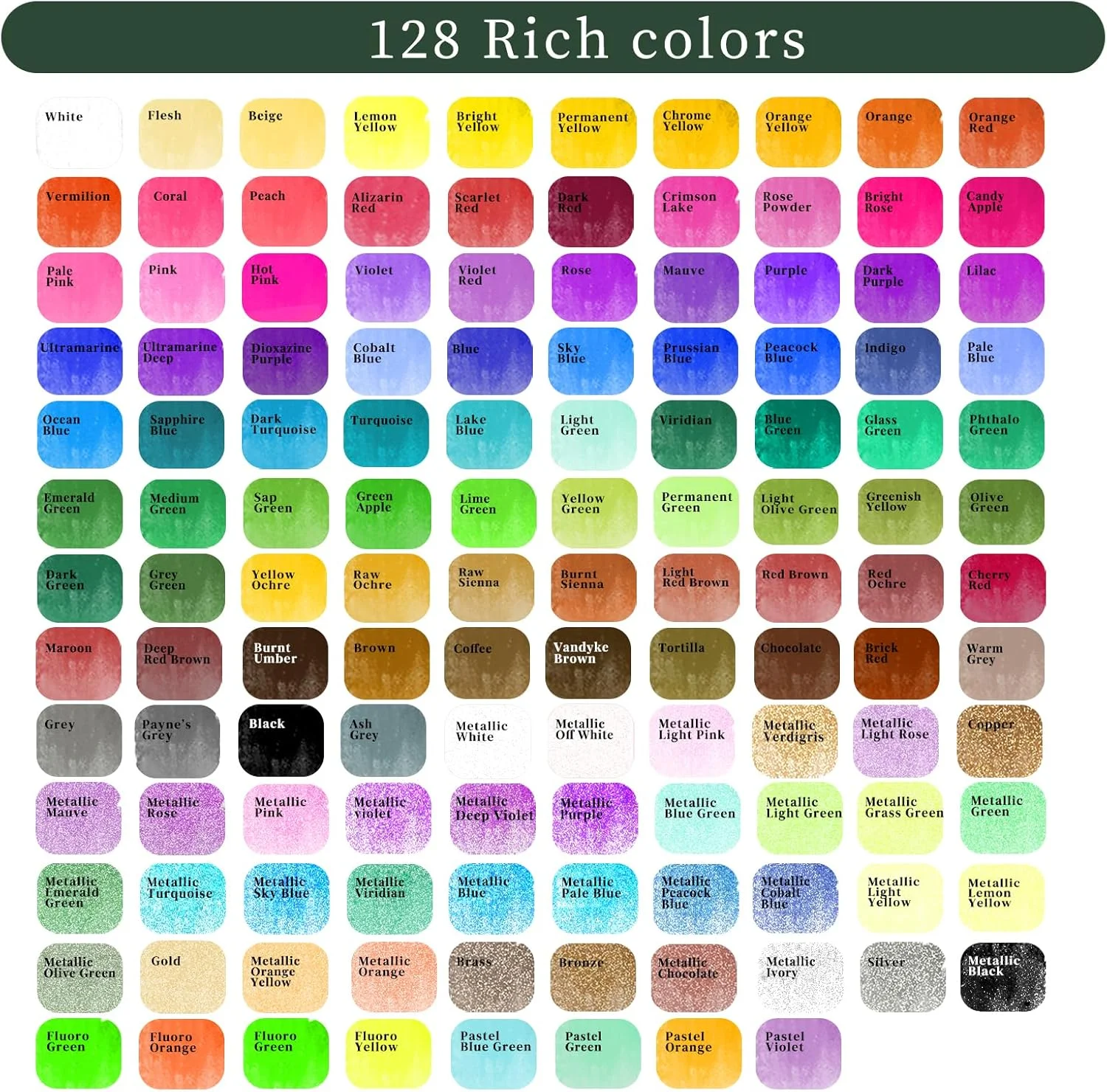 مجموعه رنگ آبرنگ آرتهچو 128 رنگ، مجموعه رنگ آبرنگ بزرگسالان با کاغذهای آبرنگ و قلم مو، کیت آبرنگ عالی برای مبتدیان و حرفه ای ها مجموعه رنگ آبرنگ آرتهچو 128 رنگ، مجموعه رنگ آبرنگ بزرگسالان با کاغذهای آبرنگ و قلم مو، کیت آبرنگ عالی برای مبتدیان و حرفه ای ها