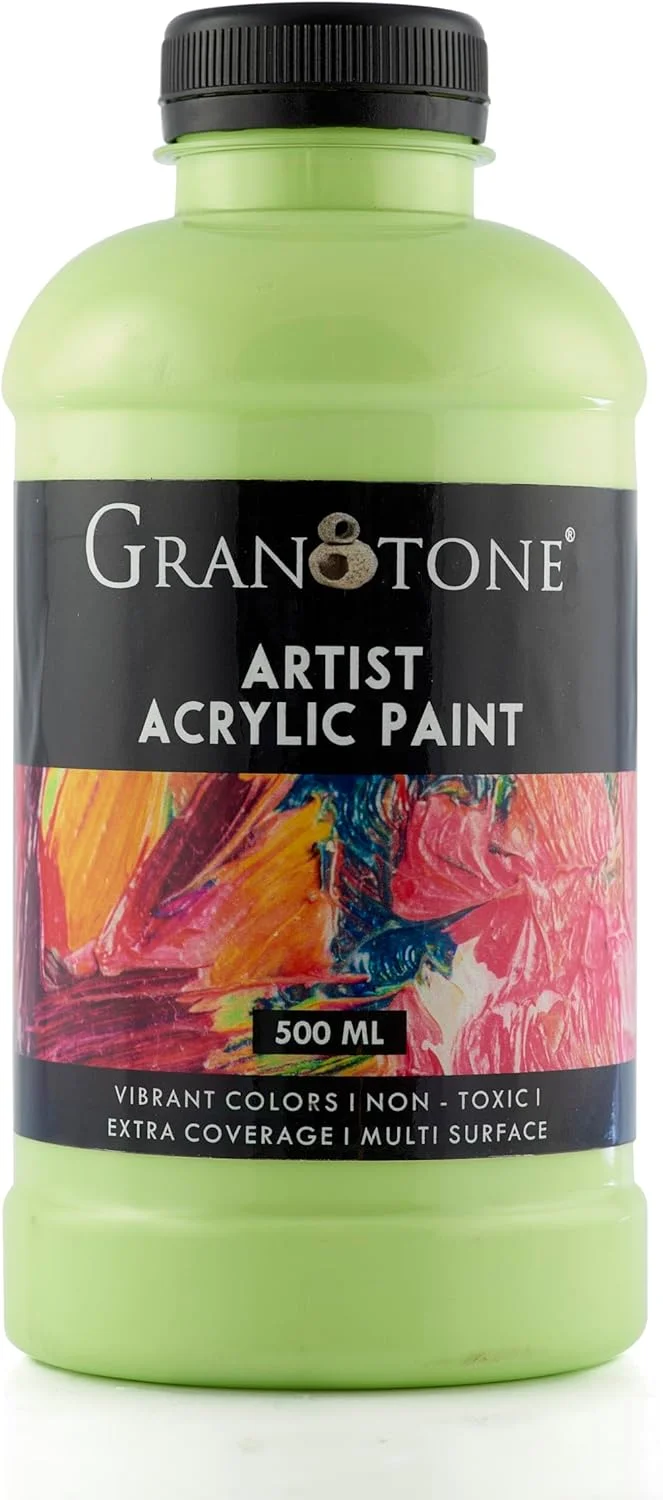 رنگ اکریلیک GRANOTONE | ۵۰۰ میلی لیتر (سبز مهتابی) | رنگدانه غنی، رنگ هنری و DIY بدون ترک خوردگی | مناسب برای بوم، چوب، چرم، سفال و فلز رنگ اکریلیک GRANOTONE | ۵۰۰ میلی لیتر (سبز مهتابی) | رنگدانه غنی، رنگ هنری و DIY بدون ترک خوردگی | مناسب برای بوم، چوب، چرم، سفال و فلز