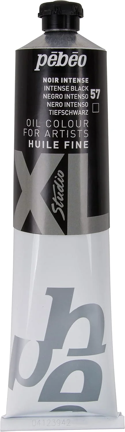 رنگ روغن مشکی غلیظ پ ب او XL FINE OIL حجم 200 میلی لیتر
