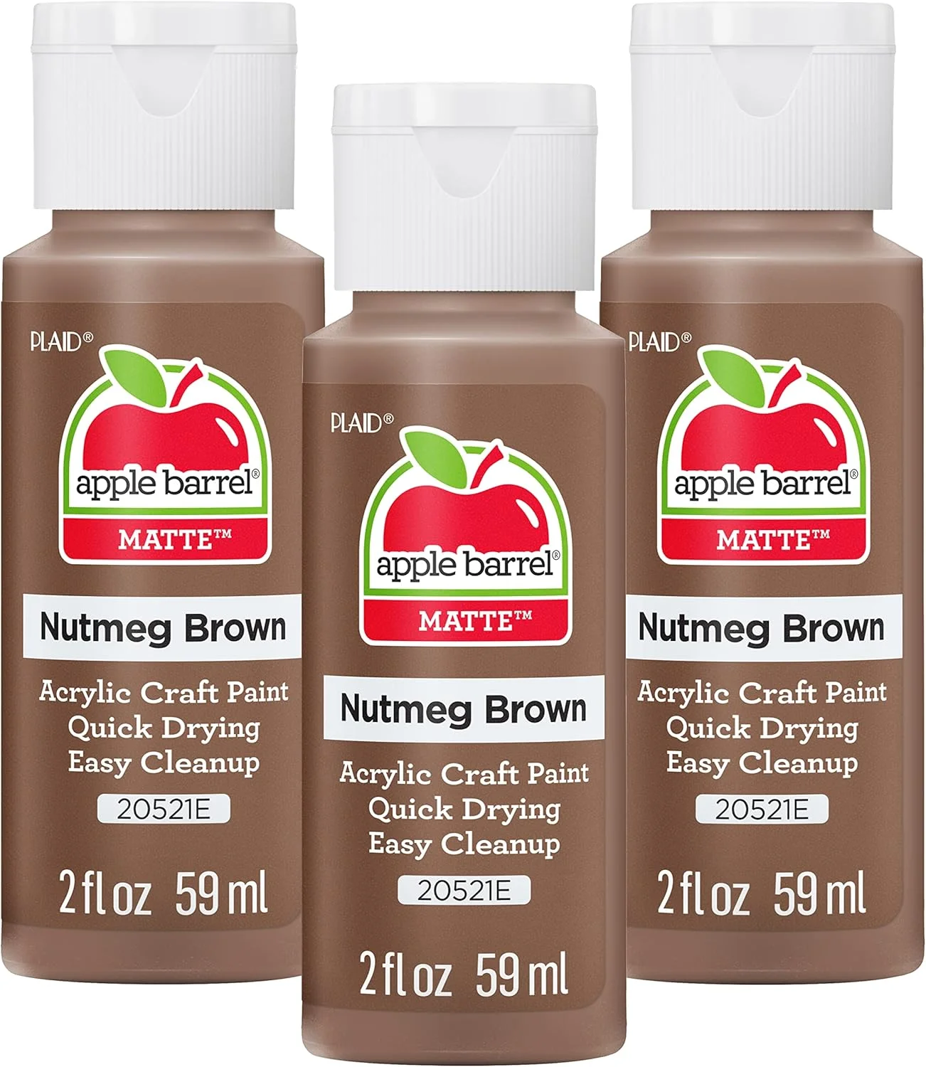 رنگ اکریلیک Apple Barrel، قهوه ای جوز هندی (بسته 3 عددی) 2 اونس، 20521EA- (بسته 3 عددی) رنگ اکریلیک Apple Barrel، قهوه ای جوز هندی (بسته 3 عددی) 2 اونس، 20521EA- (بسته 3 عددی)