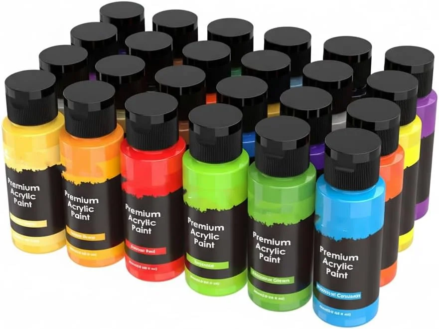 ست رنگ اکریلیک 24 رنگ، رنگ های هنری غیر سمی برای بوم، سرامیک، چوب، رنگ های صنایع دستی با رنگدانه غنی برای کودکان، بزرگسالان، هنرمندان، مبتدیان (بسته بندی تصادفی) ست رنگ اکریلیک 24 رنگ، رنگ های هنری غیر سمی برای بوم، سرامیک، چوب، رنگ های صنایع دستی با رنگدانه غنی برای کودکان، بزرگسالان، هنرمندان، مبتدیان (بسته بندی تصادفی)