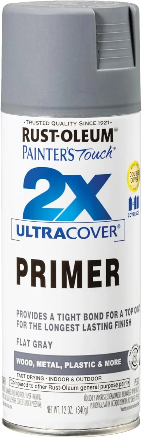 اسپری آستر مات Rust-Oleum Painter's Touch 2X، 340 گرمی، خاکستری
