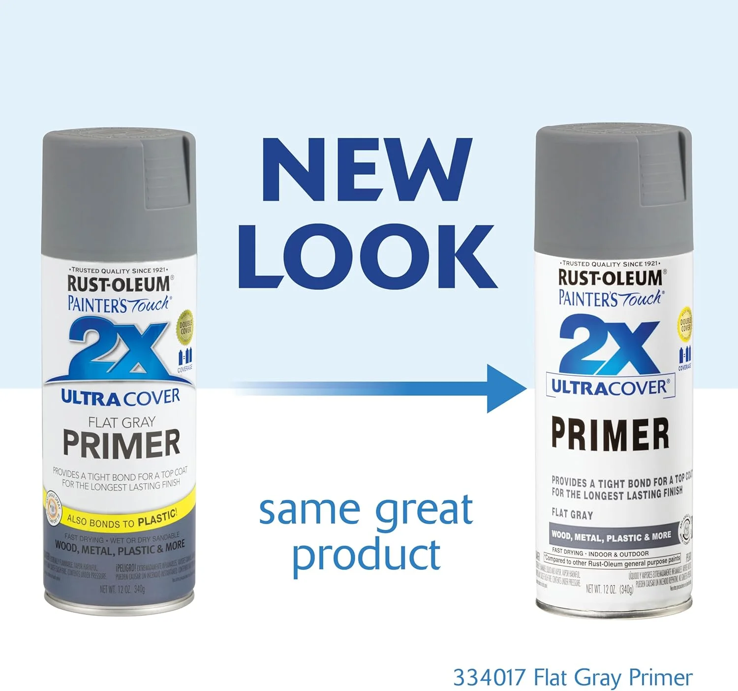 اسپری آستر مات Rust-Oleum Painter's Touch 2X، 340 گرمی، خاکستری اسپری آستر مات Rust-Oleum Painter's Touch 2X، 340 گرمی، خاکستری