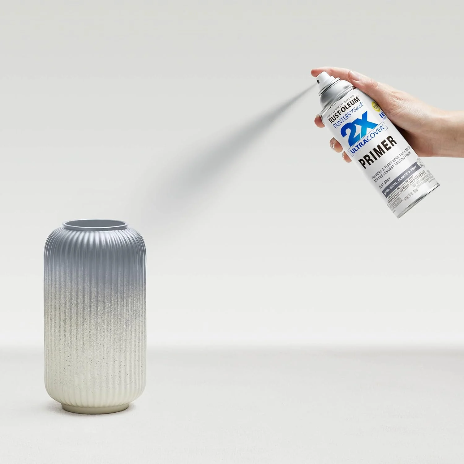 اسپری آستر مات Rust-Oleum Painter's Touch 2X، 340 گرمی، خاکستری اسپری آستر مات Rust-Oleum Painter's Touch 2X، 340 گرمی، خاکستری