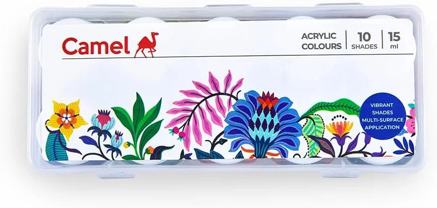 رنگ اکریلیک فوق العاده شتر - 15 میلی لیتر، 10 رنگ