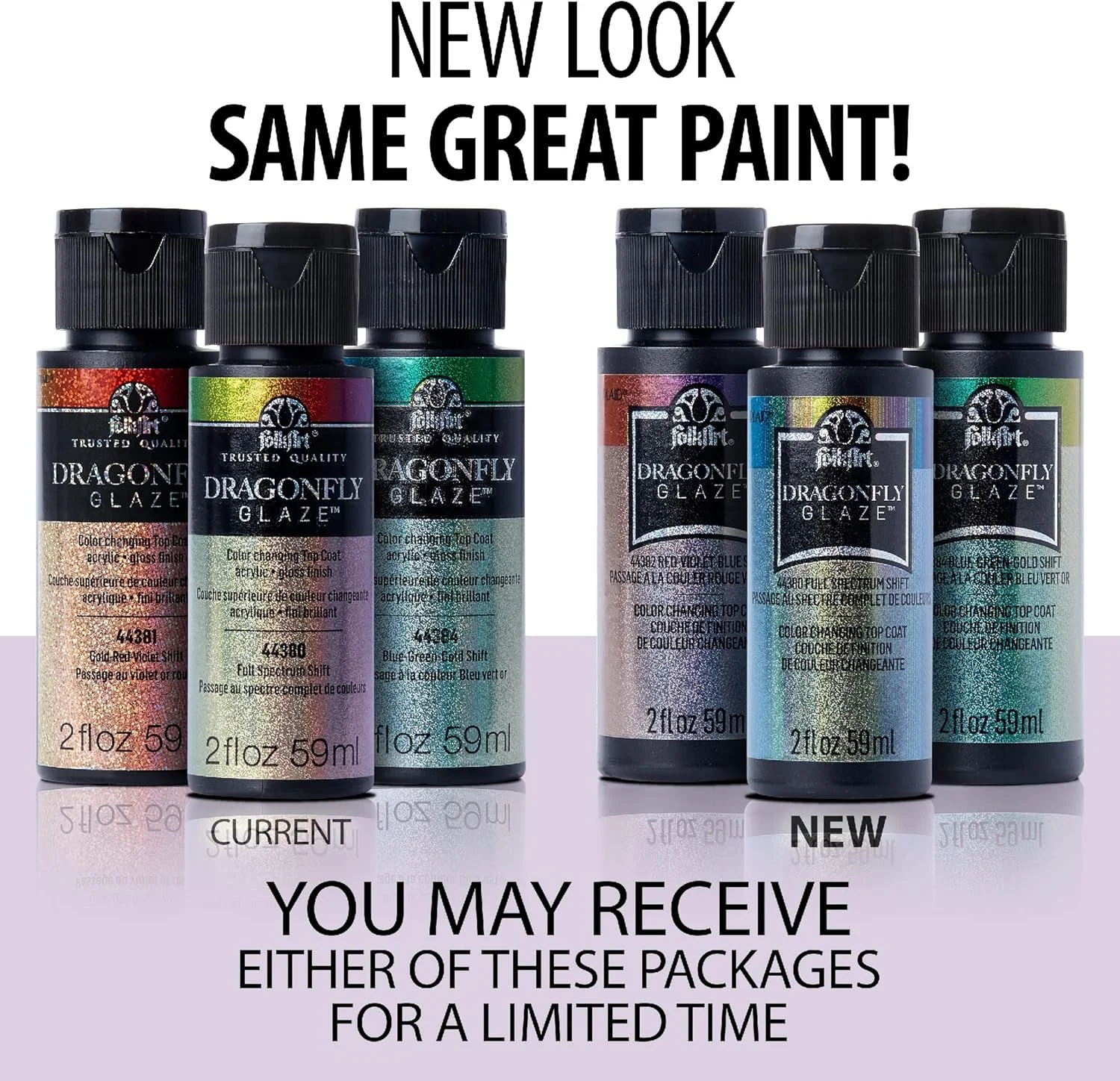 رنگ چند سطحی لعابی سنجاقک فولک آرت - طیف کامل - 2 اونس رنگ چند سطحی لعابی سنجاقک فولک آرت - طیف کامل - 2 اونس