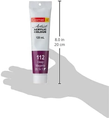 رنگ اکریلیک هنرمند شتر 120 میلی لیتر، ماژنتا تیره 112 سری 1 رنگ اکریلیک هنرمند شتر 120 میلی لیتر، ماژنتا تیره 112 سری 1