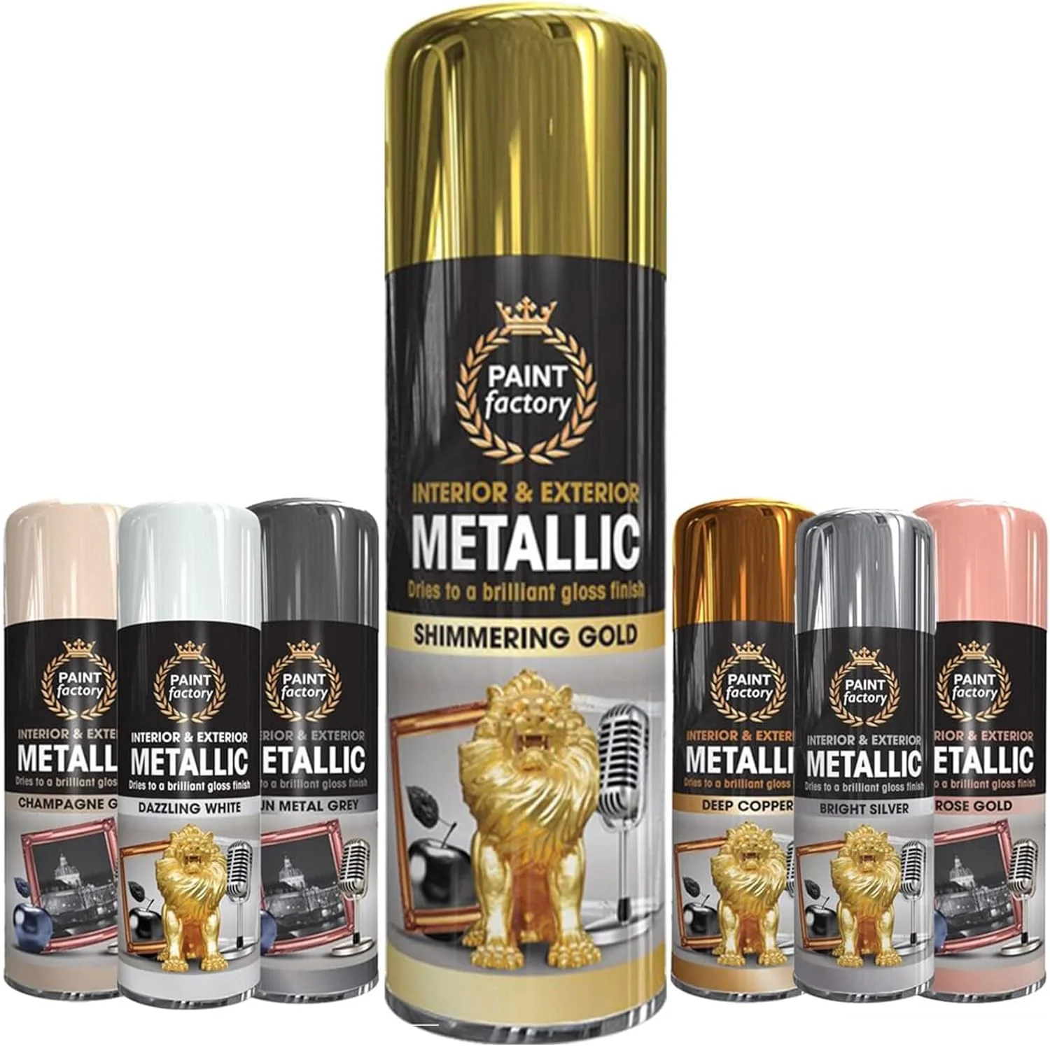 اسپری رنگ طلایی متالیک الیز، کارخانه رنگ، 400 میلی لیتر - چند منظوره، اسپری برای فلز و مبلمان چوبی، زیور آلات، وسایل تزئینی و موارد دیگر برای فضای داخلی و خارجی اسپری رنگ طلایی متالیک الیز، کارخانه رنگ، 400 میلی لیتر - چند منظوره، اسپری برای فلز و مبلمان چوبی، زیور آلات، وسایل تزئینی و موارد دیگر برای فضای داخلی و خارجی