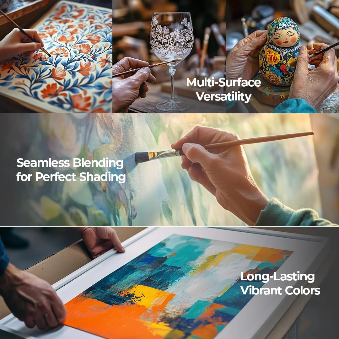 رنگ اکریلیک فوق العاده شتر - 15 میلی لیتر، 10 رنگ رنگ اکریلیک فوق العاده شتر - 15 میلی لیتر، 10 رنگ