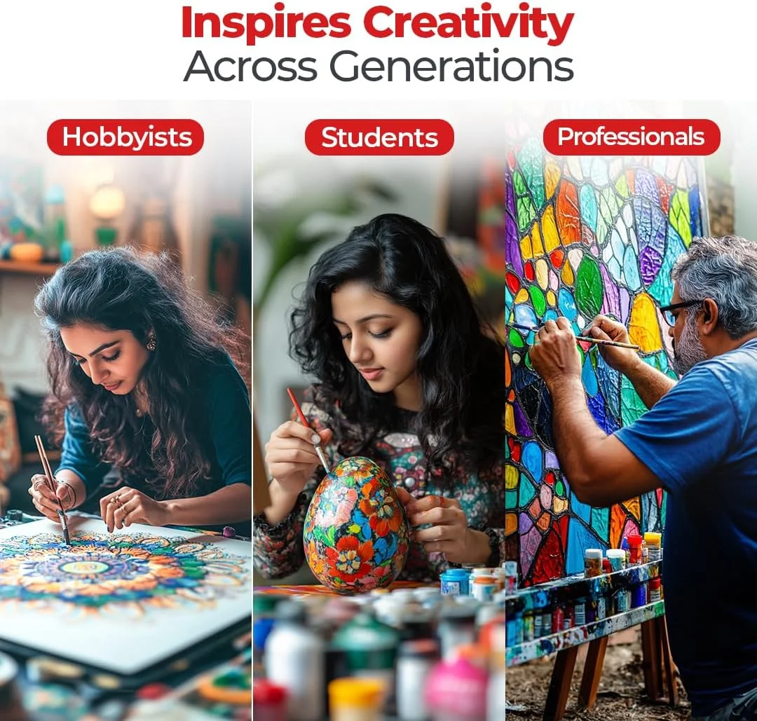 رنگ اکریلیک فوق العاده شتر - 15 میلی لیتر، 10 رنگ رنگ اکریلیک فوق العاده شتر - 15 میلی لیتر، 10 رنگ