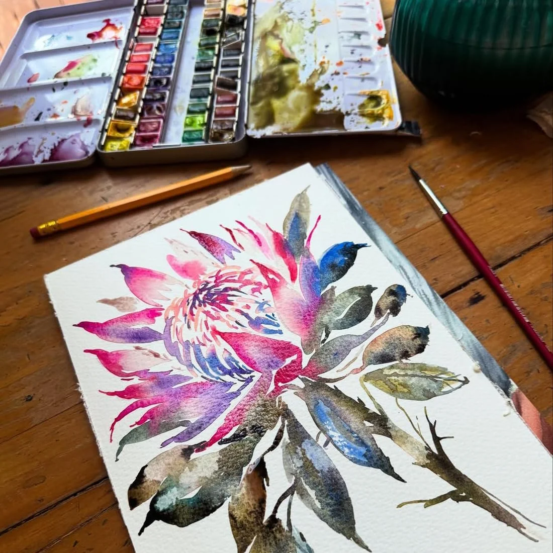 ست رنگ آبرنگ حرفه ای فونیکس - پالت 48 رنگ نیمه کاسه ای با رنگدانه با کیفیت به همراه جعبه فلزی قابل حمل برای بزرگسالان و هنرمندان حرفه ای ست رنگ آبرنگ حرفه ای فونیکس - پالت 48 رنگ نیمه کاسه ای با رنگدانه با کیفیت به همراه جعبه فلزی قابل حمل برای بزرگسالان و هنرمندان حرفه ای