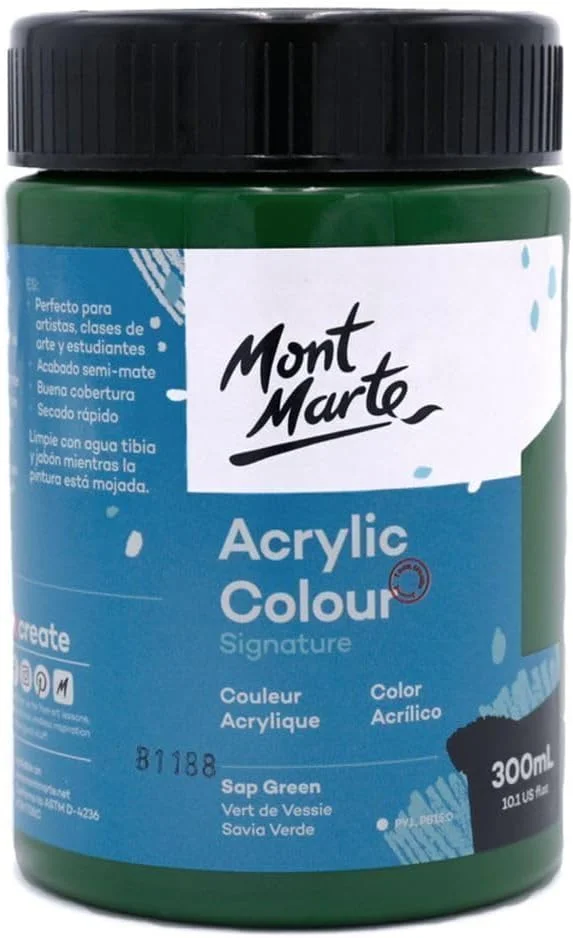 Mont Marte Acrylic Colour Sap Green 300ML Mont Marte Acrylic Colour Sap Green 300ML