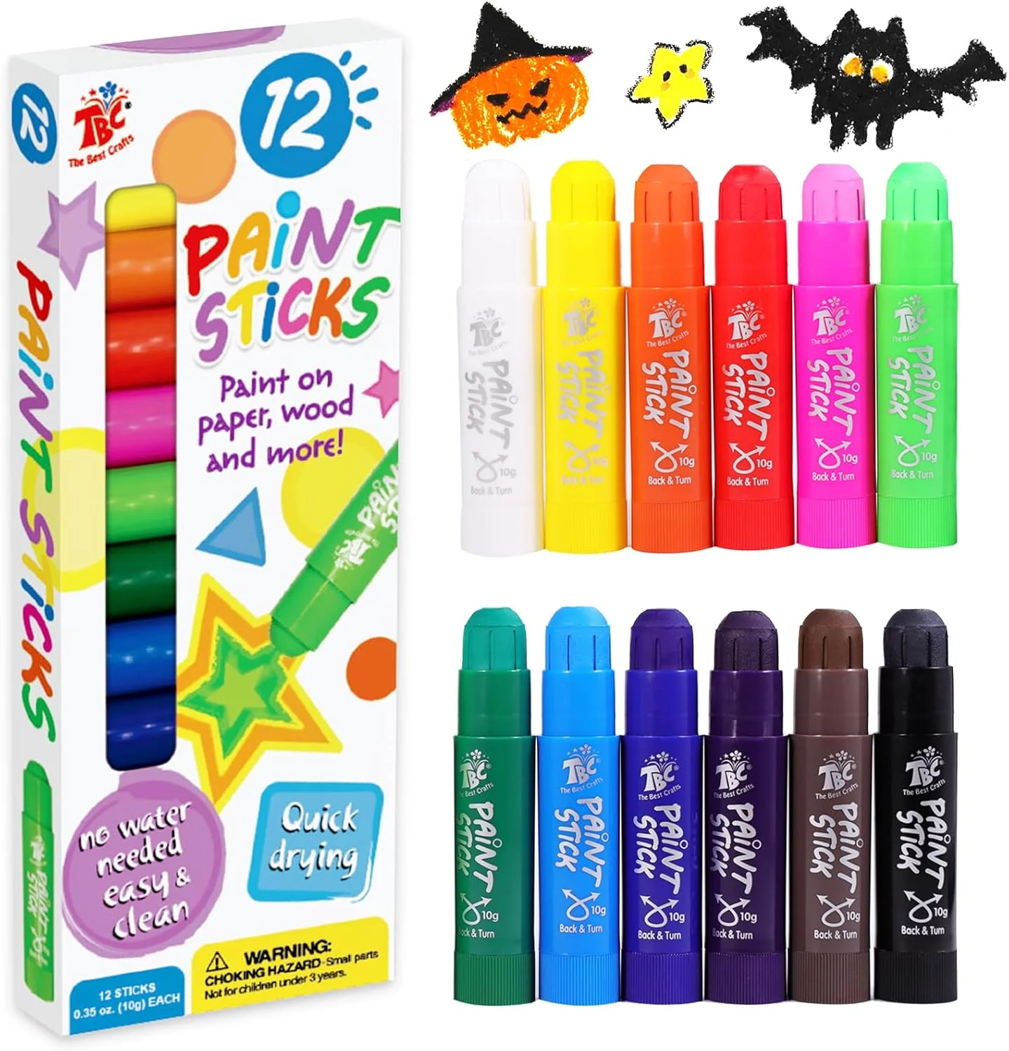 مداد رنگی هنری تی بی سی، 12 رنگ کلاسیک، رنگ قابل شستشو، غیر سمی، مداد رنگی تمپرا برای کودکان و دانش آموزان مداد رنگی هنری تی بی سی، 12 رنگ کلاسیک، رنگ قابل شستشو، غیر سمی، مداد رنگی تمپرا برای کودکان و دانش آموزان