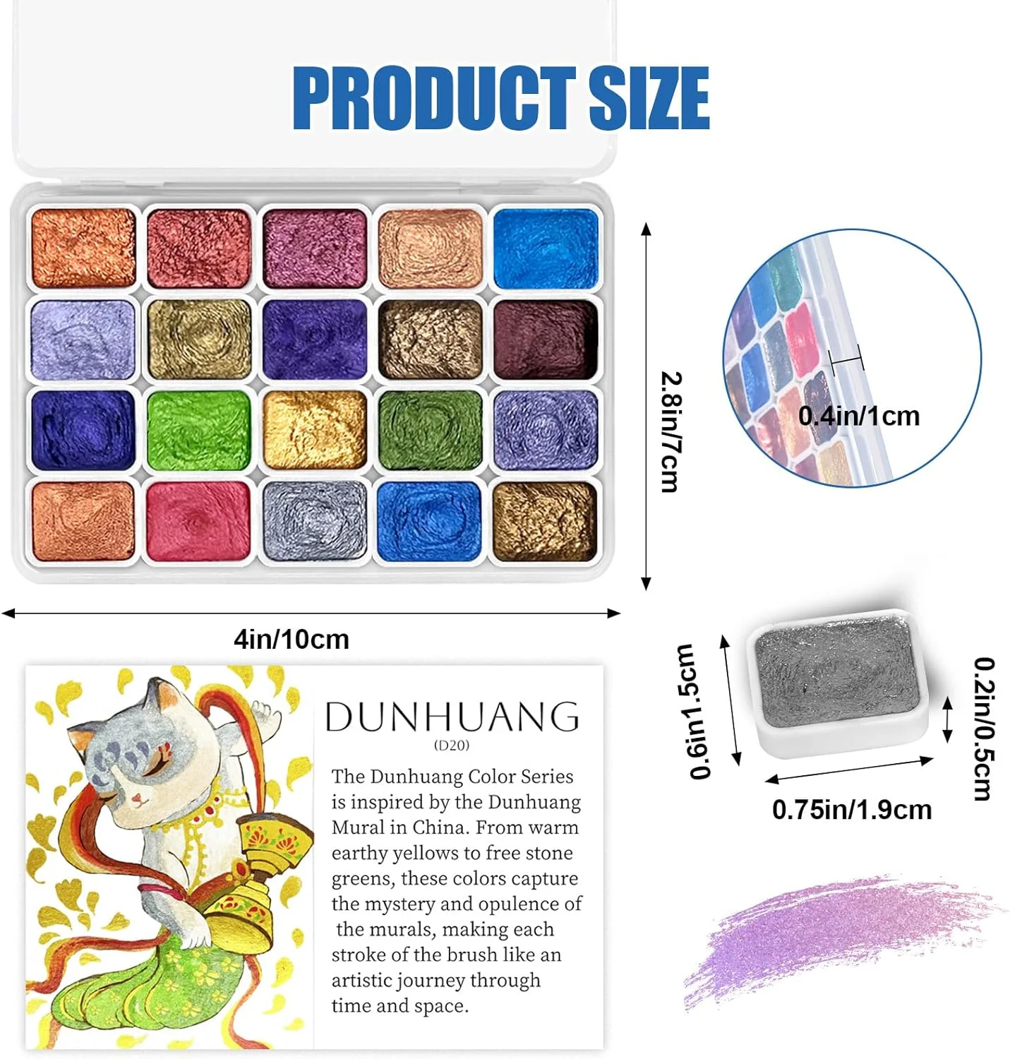 ست نقاشی آبرنگ جنگلی با تغییر رنگ، ست 20 رنگ آبرنگ با تغییر رنگ، ست رنگ های آبرنگ متالیک براق، رنگ آبرنگ اکلیلی، جامد، سبک دونهوانگ ست نقاشی آبرنگ جنگلی با تغییر رنگ، ست 20 رنگ آبرنگ با تغییر رنگ، ست رنگ های آبرنگ متالیک براق، رنگ آبرنگ اکلیلی، جامد، سبک دونهوانگ