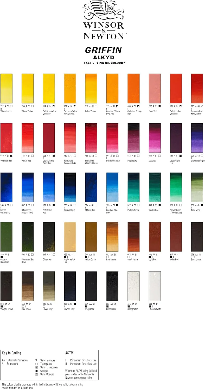 رنگ روغن آلکیدی زود خشک شونده گریفین وینزور اند نیوتن، 37 میلی لیتر (1.25 اونس)، بنفش دی اکسازین رنگ روغن آلکیدی زود خشک شونده گریفین وینزور اند نیوتن، 37 میلی لیتر (1.25 اونس)، بنفش دی اکسازین