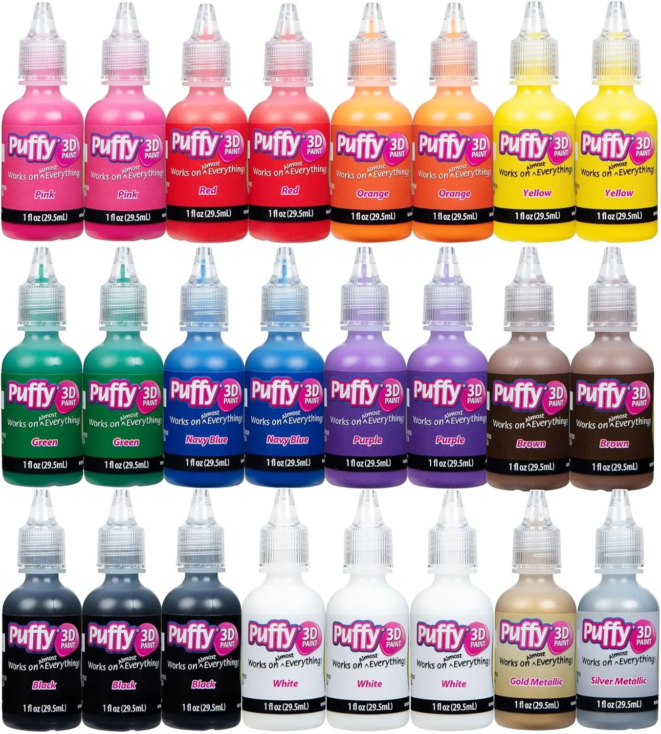 خرید عمده پافی - مجموعه ۲۴ عددی رنگ پافی با کیفیت عالی و غیر سمی سه بعدی. ایمن برای کودکان، عالی برای پروژه های مدرسه، ماندگار روی پارچه، بوم، چوب، شیشه و سایر سطوح صنایع دستی خرید عمده پافی - مجموعه ۲۴ عددی رنگ پافی با کیفیت عالی و غیر سمی سه بعدی. ایمن برای کودکان، عالی برای پروژه های مدرسه، ماندگار روی پارچه، بوم، چوب، شیشه و سایر سطوح صنایع دستی