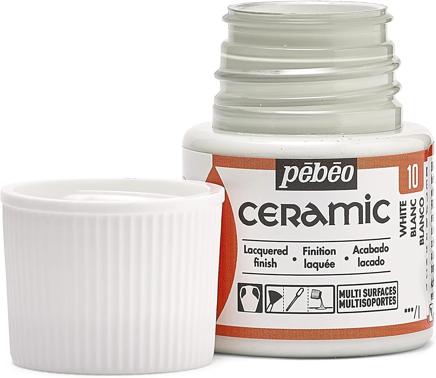 رنگ سرامیک و افکت مینای دندان Pebeo 025-010، بطری 45 میلی لیتری - سفید، 1.5 Fl Oz (بسته 1 عددی)