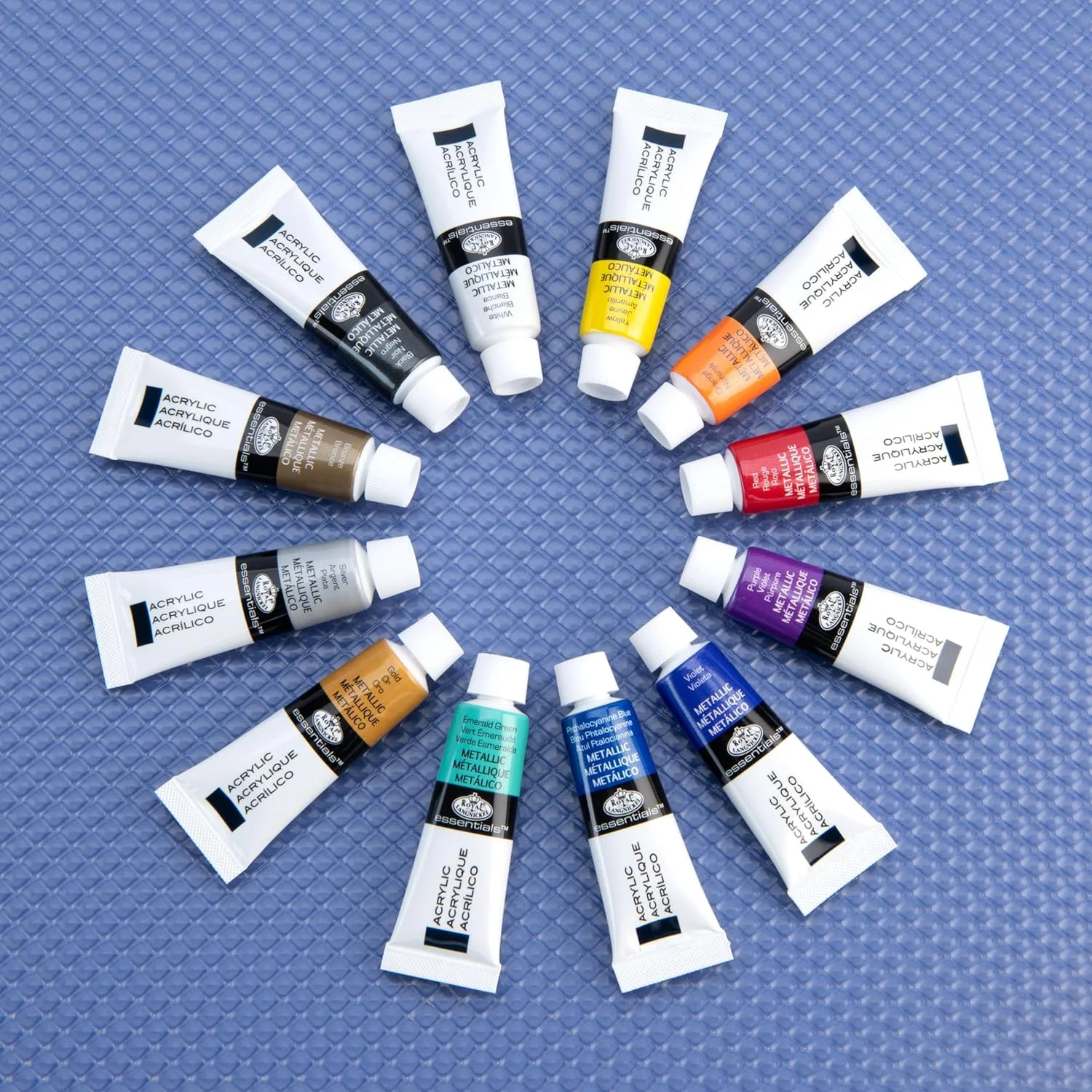 Royal & Langnickel Essentials 12ml Acrylic Paints- Metallic Colors- 12pk Royal & Langnickel Essentials 12ml Acrylic Paints- Metallic Colors- 12pk