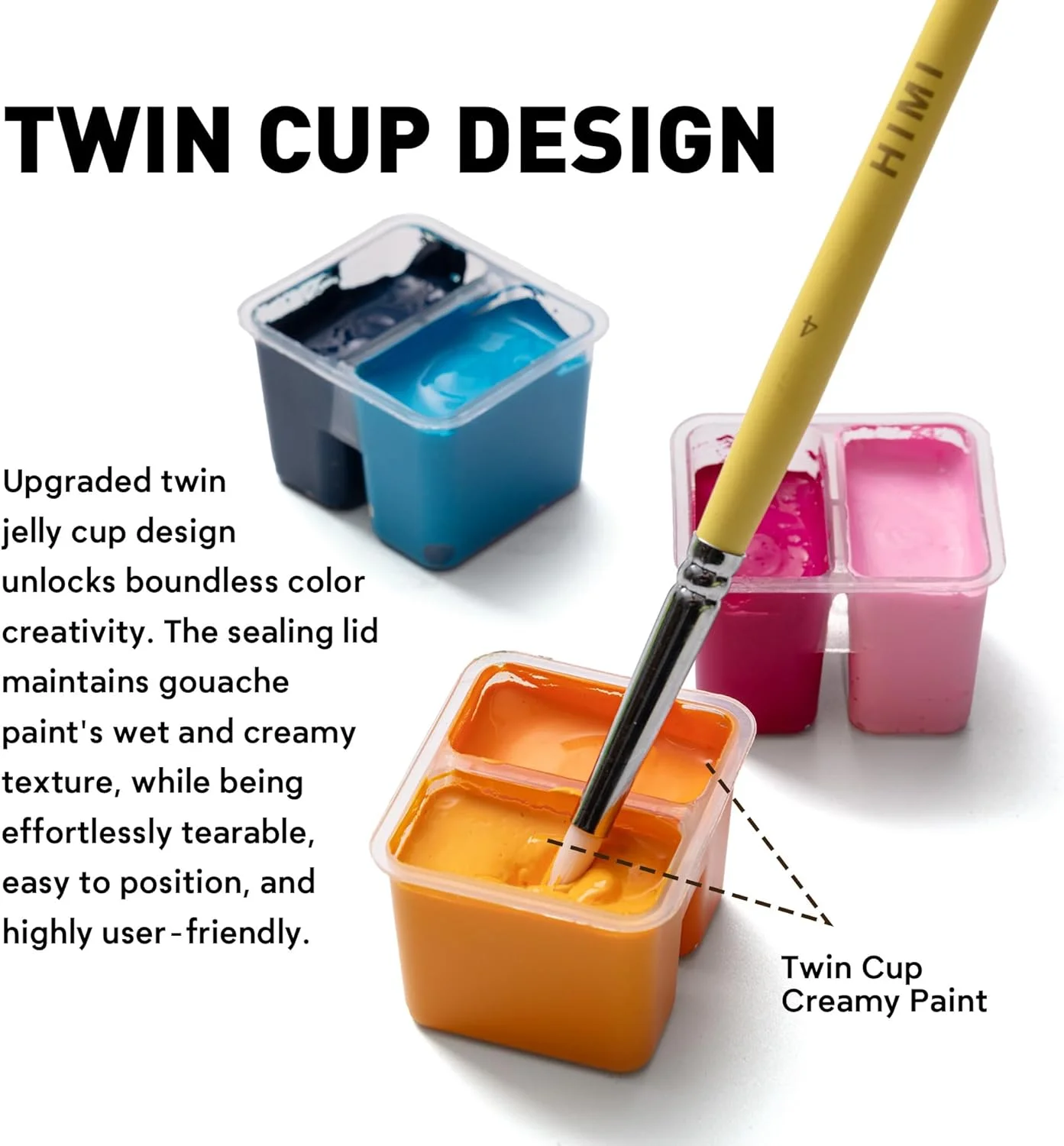 ست رنگ گواش ژله ای دوقلو HIMI، ۷۲ رنگ ۱۲ گرمی، طراحی فنجانی ژله ای، رنگ غیر سمی برای بوم و کاغذ، لوازم هنری برای حرفه ای ها ست رنگ گواش ژله ای دوقلو HIMI، ۷۲ رنگ ۱۲ گرمی، طراحی فنجانی ژله ای، رنگ غیر سمی برای بوم و کاغذ، لوازم هنری برای حرفه ای ها