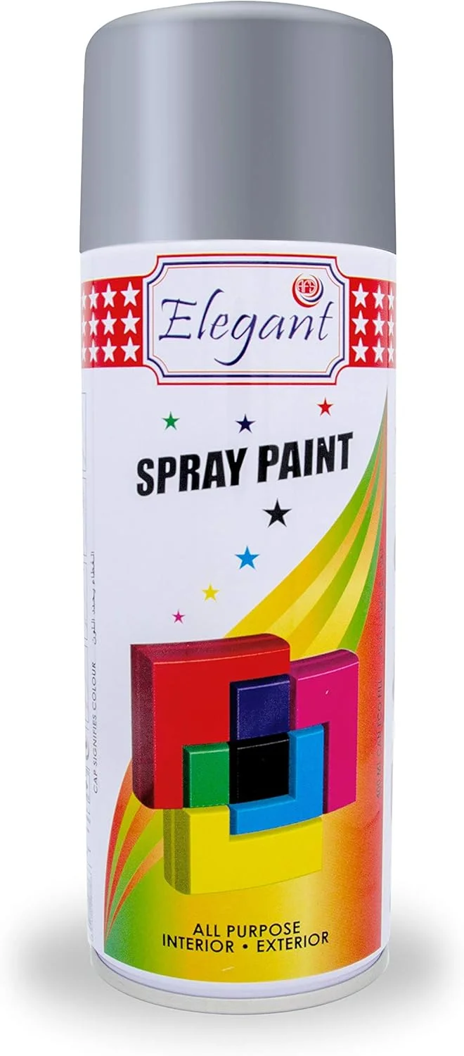 اسپری رنگ چند منظوره اِلِگانْت – نقره ای متالیک – 400 میلی لیتر – رنگ DIY با خشک شدن سریع – مقاوم در برابر تمام شرایط آب و هوایی – رنگ اکریلیک داخلی و خارجی... اسپری رنگ چند منظوره اِلِگانْت – نقره ای متالیک – 400 میلی لیتر – رنگ DIY با خشک شدن سریع – مقاوم در برابر تمام شرایط آب و هوایی – رنگ اکریلیک داخلی و خارجی...