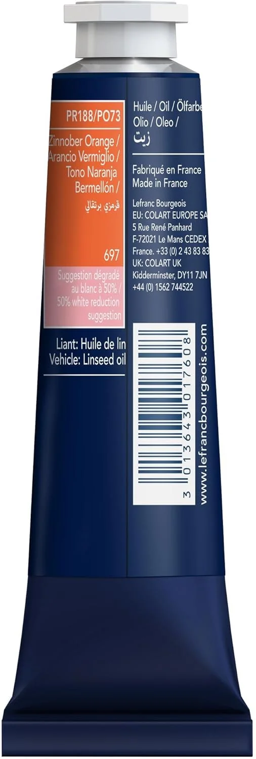 رنگ روغن فاین Lefranc Bourgeois 301759 با کیفیت عالی، مقاوم در برابر نور و با غلظت یکنواخت، تیوب 40 میلی لیتری، ایده آل برای قاب های بوم، بوم نقاشی، مقوای نقاشی، رنگ نارنجی کادمیوم رنگ روغن فاین Lefranc Bourgeois 301759 با کیفیت عالی، مقاوم در برابر نور و با غلظت یکنواخت، تیوب 40 میلی لیتری، ایده آل برای قاب های بوم، بوم نقاشی، مقوای نقاشی، رنگ نارنجی کادمیوم