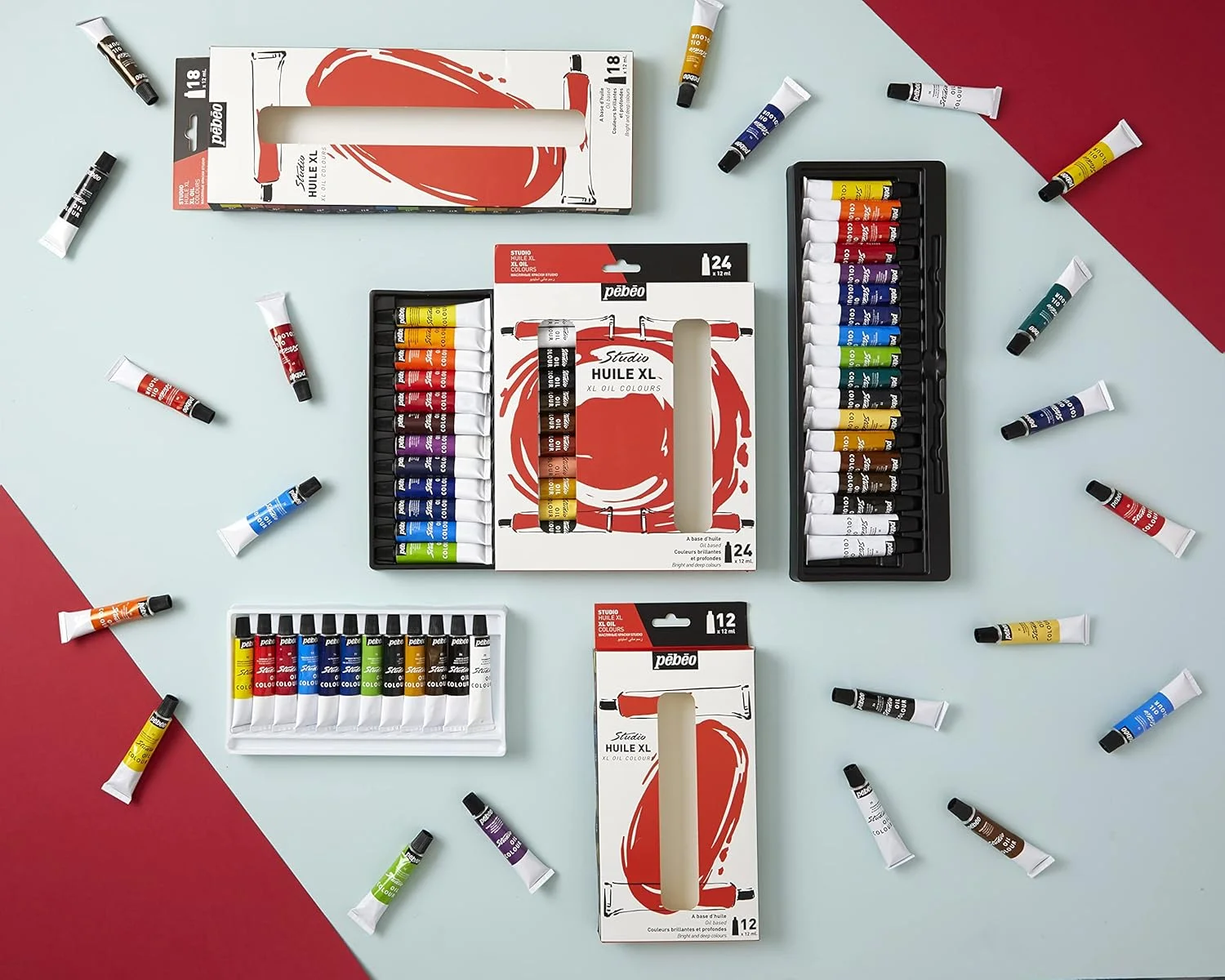پبئو - ست رنگ روغن XL Studio - مجموعه رنگ روغن برای هنرمندان حرفه ای و نقاشان آماتور - 24 رنگ، 12 میلی لیتر پبئو - ست رنگ روغن XL Studio - مجموعه رنگ روغن برای هنرمندان حرفه ای و نقاشان آماتور - 24 رنگ، 12 میلی لیتر
