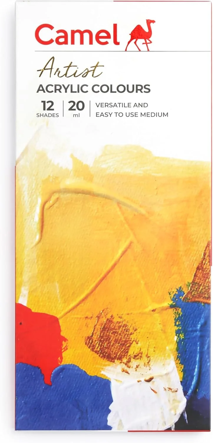 رنگ اکریلیک هنرمند شتر، 12 رنگ در تیوب های 20 میلی لیتری رنگ اکریلیک هنرمند شتر، 12 رنگ در تیوب های 20 میلی لیتری