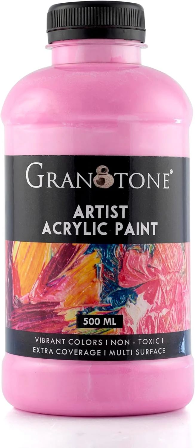 رنگ اکریلیک هنری و صنایع دستی GRANOTONE، رنگ DIY، رنگدانه غنی، رنگ بدون ترک برای بوم، چوب، چرم، سفال، فلز 500 میلی لیتر (MAGENTA) رنگ اکریلیک هنری و صنایع دستی GRANOTONE، رنگ DIY، رنگدانه غنی، رنگ بدون ترک برای بوم، چوب، چرم، سفال، فلز 500 میلی لیتر (MAGENTA)