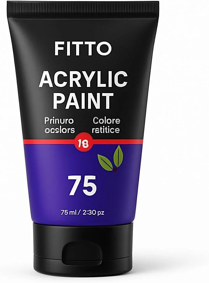 رنگ اکریلیک 75 میلی لیتری فیتو، بنفش تیره، مناسب برای پروژههای هنری و صنایع دستی رنگ اکریلیک 75 میلی لیتری فیتو، بنفش تیره، مناسب برای پروژههای هنری و صنایع دستی