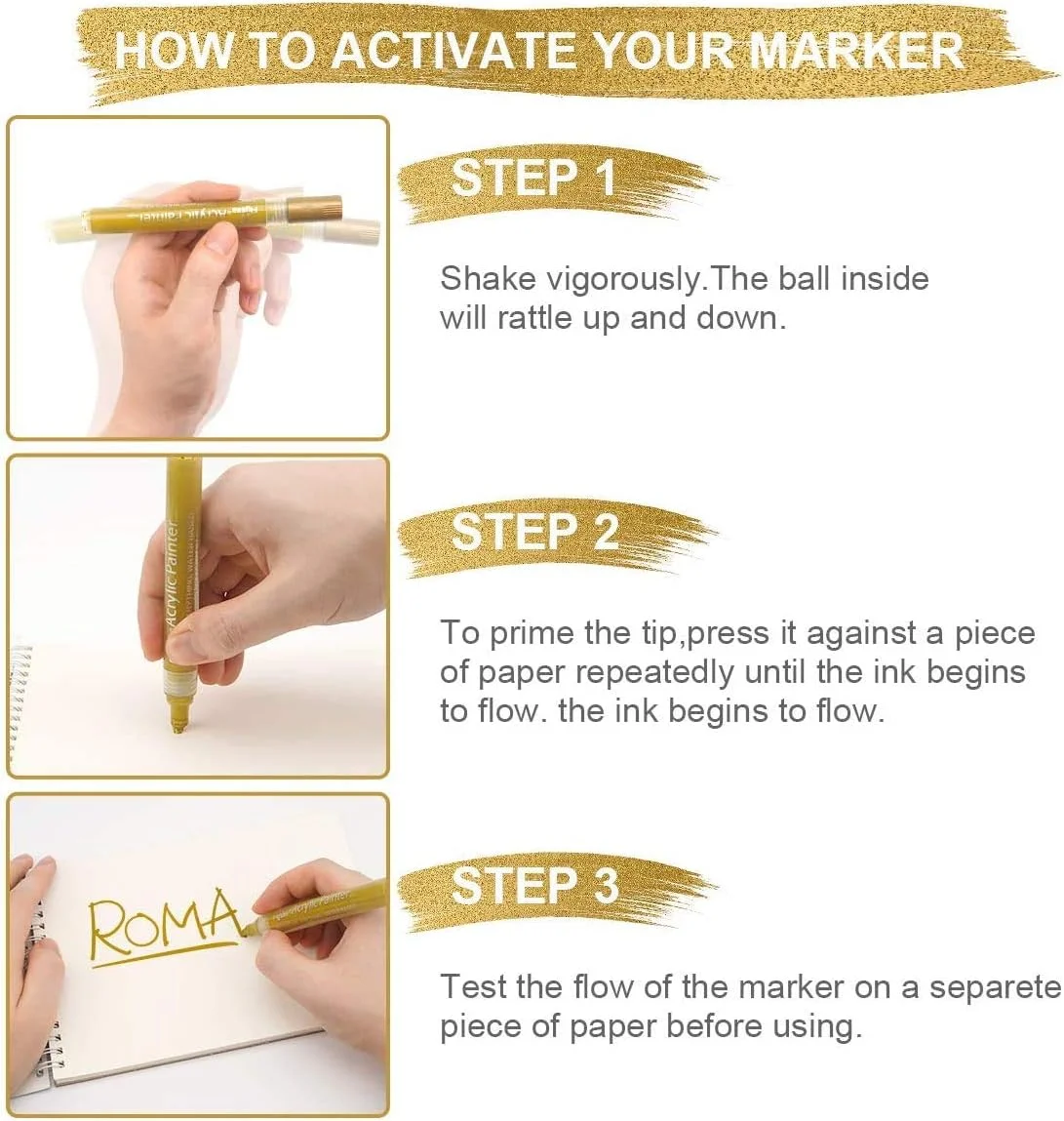 مجموعه 12 عددی قلم رنگ اکریلیک، رنگ های متالیک مناسب نقاشی روی سنگ، سرامیک، شیشه، چوب، پارچه، دیوار، لوازم هنری برای طراحی و رنگ آمیزی کودکان و بزرگسالان، نشانگرهای پایه آب برای هنر و صنایع دستی هنرمندان مجموعه 12 عددی قلم رنگ اکریلیک، رنگ های متالیک مناسب نقاشی روی سنگ، سرامیک، شیشه، چوب، پارچه، دیوار، لوازم هنری برای طراحی و رنگ آمیزی کودکان و بزرگسالان، نشانگرهای پایه آب برای هنر و صنایع دستی هنرمندان