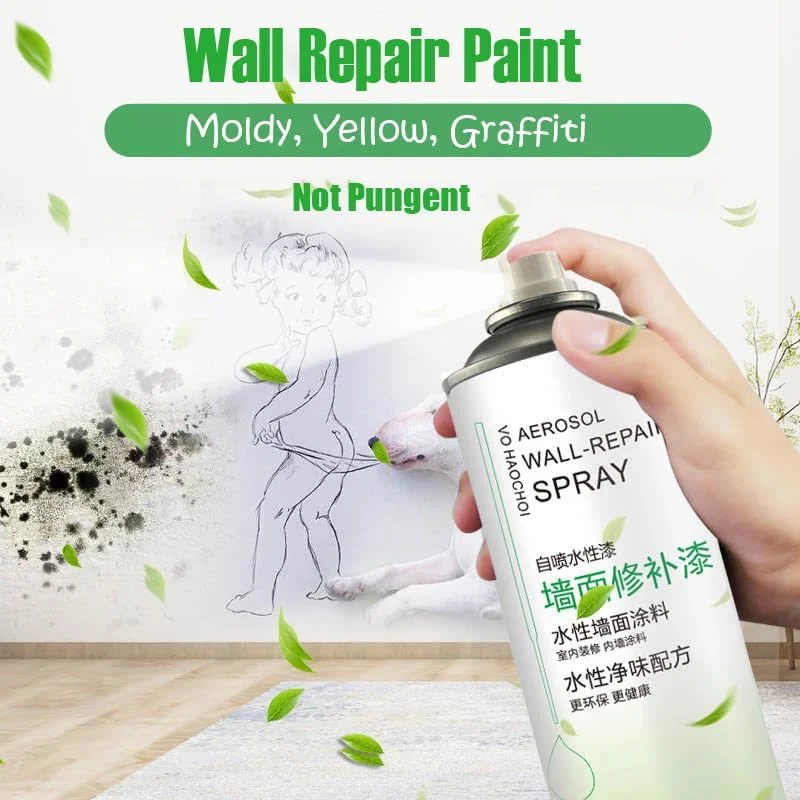 اسپری رنگ سفید آزونه 450 میلی لیتری برای دیوار، اسپری خشک شونده سریع برای پوشاندن لکه ها و رنگ آمیزی سقف، برای دیوار و سقف، ترمیم ترک ها، استفاده آسان برای مصارف داخلی و خارجی