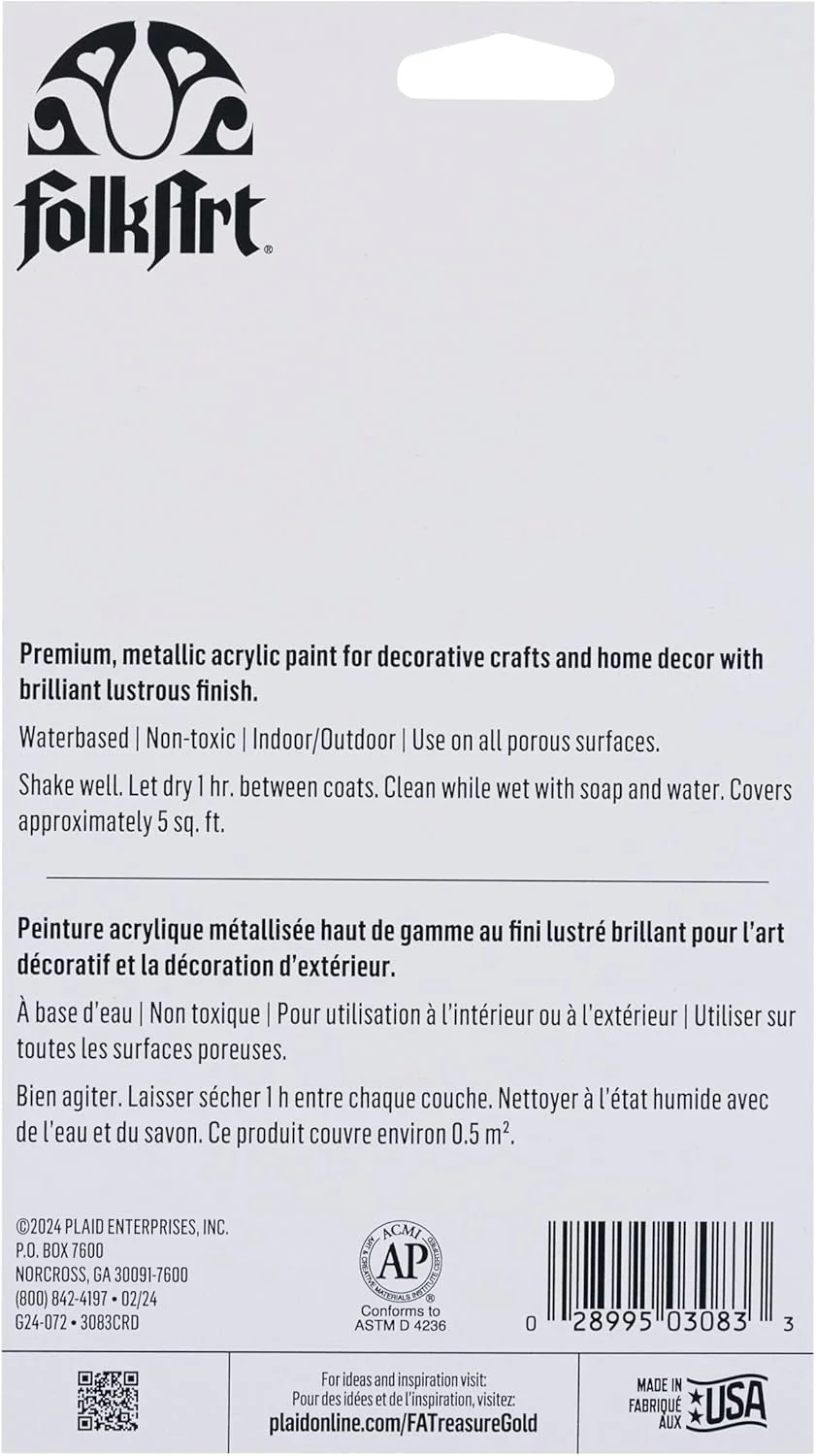 رنگ طلایی گنجینه فولک آرت پلاد، 2 اونس، طلایی رز رنگ طلایی گنجینه فولک آرت پلاد، 2 اونس، طلایی رز