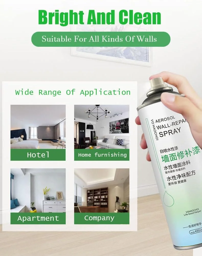 اسپری رنگ سفید آزونه 450 میلی لیتری برای دیوار، اسپری خشک شونده سریع برای پوشاندن لکه ها و رنگ آمیزی سقف، برای دیوار و سقف، ترمیم ترک ها، استفاده آسان برای مصارف داخلی و خارجی