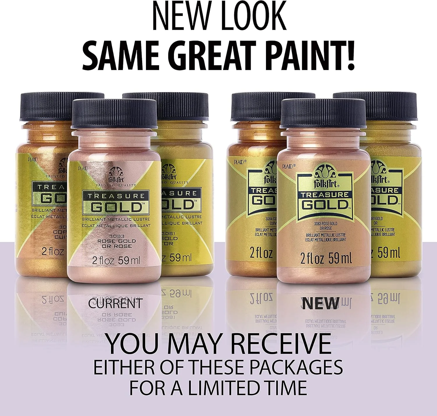 رنگ طلایی گنجینه فولک آرت پلاد، 2 اونس، طلایی رز رنگ طلایی گنجینه فولک آرت پلاد، 2 اونس، طلایی رز